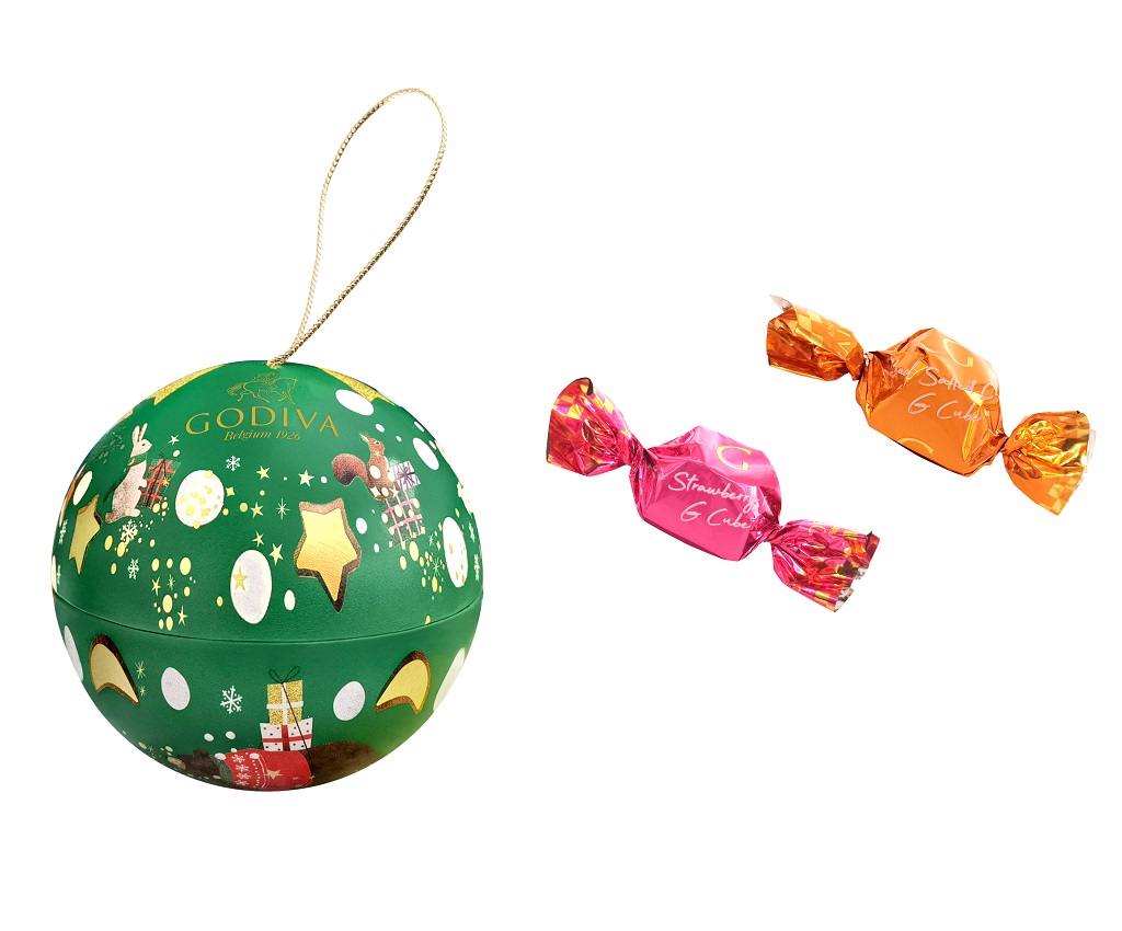 Christmas Ball Novelty with G Cube Chocolate Truffle 3pcs